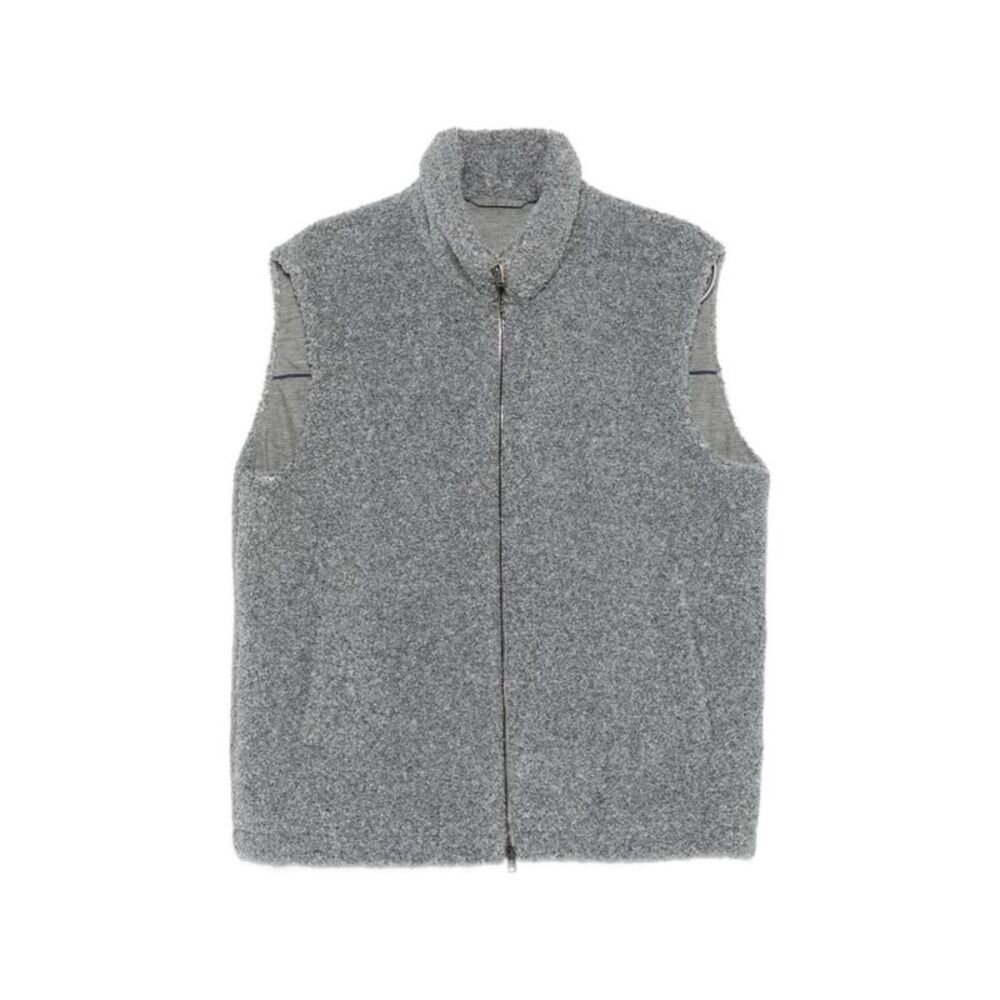 Herno Men Flannel Zipped Vest